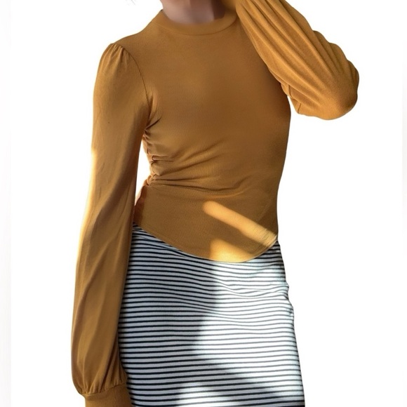 Lulus Tops - Lulus Burnt Orange Ribbed Stretch Top Blouse Size Small